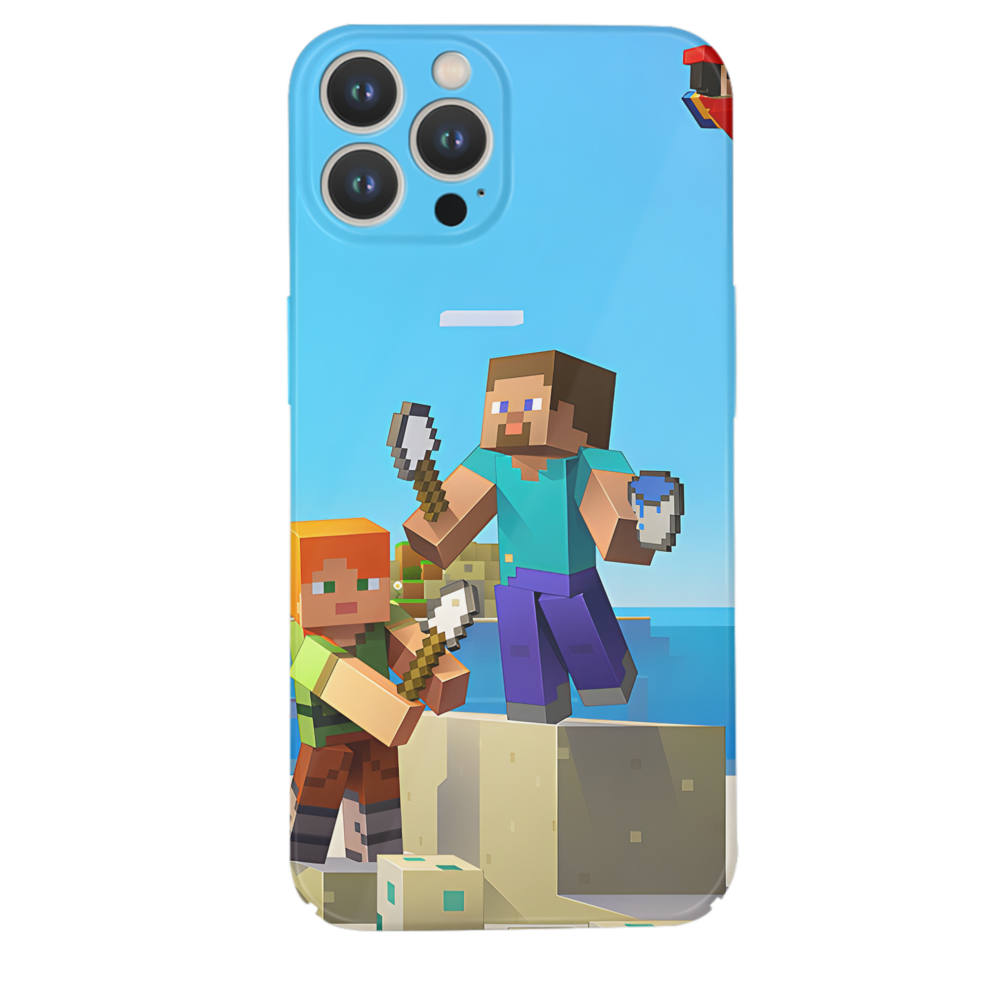 （画像用） マインクラフト ブロックの世界 Minecraft MC Block world 【iPhone 14シリーズ対応】ハードケース